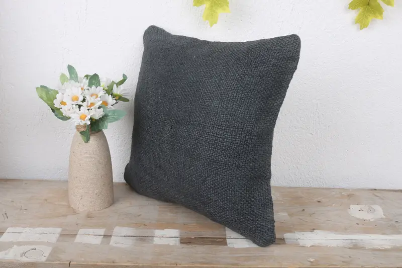 Living Room Throw Pillow, 12x12 Brown Cushion, Kilim Pillow, Personalized Gift Pillow Pillow, Pillow, Vintage Pillow, Handmade Kilim Cushion - 4