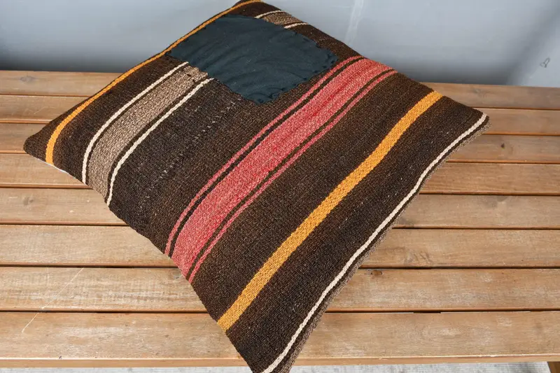 Tribal Cushion Cover, Pillow Cover, 18x18 Red Cushion Cover, Shabby Chic Cushion Case, Boho Pillow, Gift Pillow, Kilim Pillow - 2