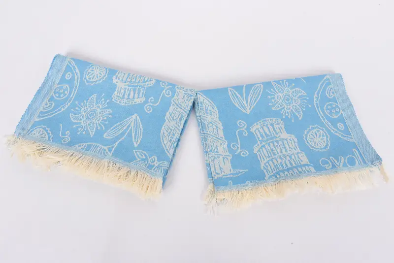 Embroidery Towel, 28x20 Cotton Italian Symbols Design Towel, Personalized Hand Towel, Bridesmaid Proposal Gift, Turkish Tea Towel, Small Bath Towels - 7