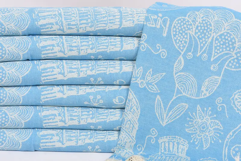 Embroidery Towel, 28x20 Cotton Italian Symbols Design Towel, Personalized Hand Towel, Bridesmaid Proposal Gift, Turkish Tea Towel, Small Bath Towels - 3