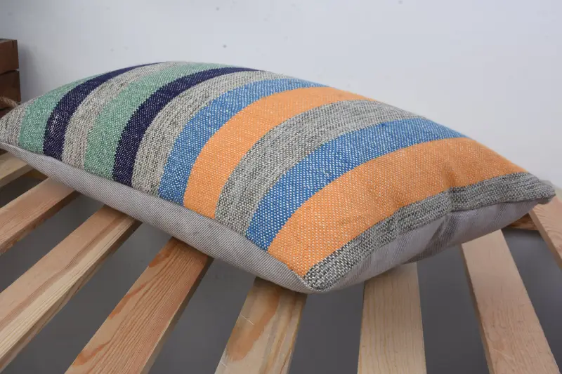 Pillow for Sofa, 12x20 Green Pillow Case, Outdoor Throw Cushion Cover, Cushion, Interior Designer Pillow, Ethnical Kilim Rug Pillow - 6