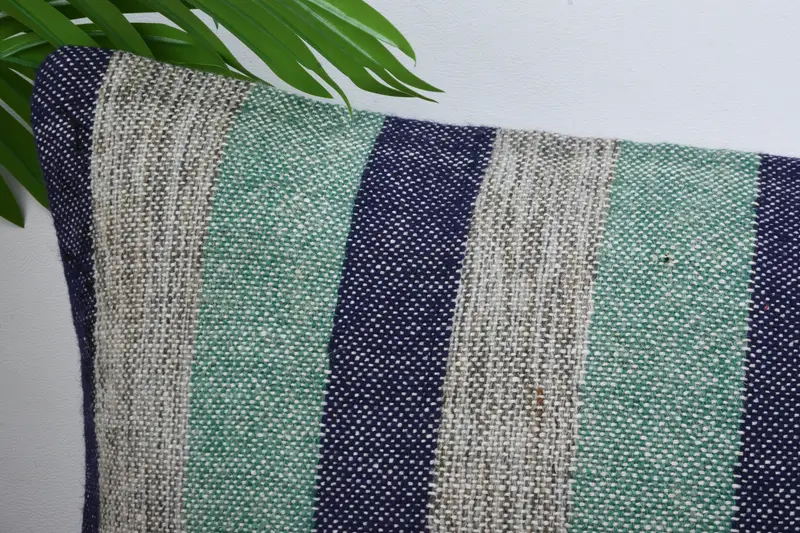 Pillow for Sofa, 12x20 Green Pillow Case, Outdoor Throw Cushion Cover, Cushion, Interior Designer Pillow, Ethnical Kilim Rug Pillow - 2