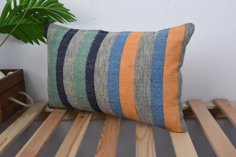 Pillow for Sofa, 12x20 Green Pillow Case, Outdoor Throw Cushion Cover, Cushion, Interior Designer Pillow, Ethnical Kilim Rug Pillow - 5