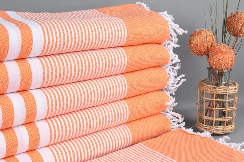 Personalized Gifts, Beach towel, Turkish fouta towel for outdoor use, Quick-dry peshtemal, Valentines Day Gift Idea, 70x40 Cotton Striped Towel - 1