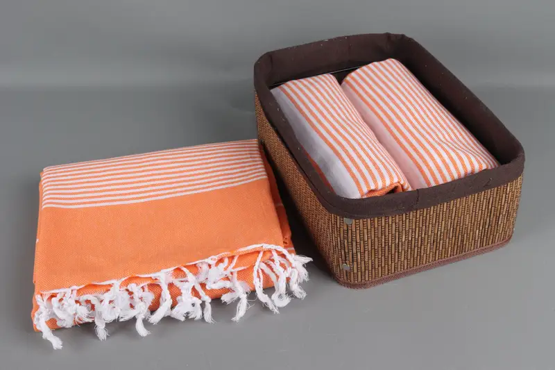 Personalized Gifts, Beach towel, Turkish fouta towel for outdoor use, Quick-dry peshtemal, Valentines Day Gift Idea, 70x40 Cotton Striped Towel - 5