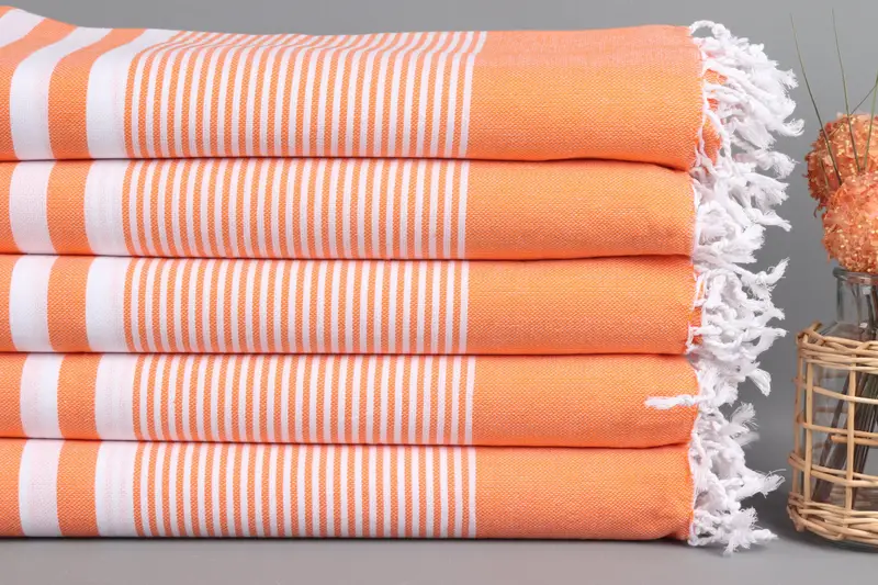 Personalized Gifts, Beach towel, Turkish fouta towel for outdoor use, Quick-dry peshtemal, Valentines Day Gift Idea, 70x40 Cotton Striped Towel - 2