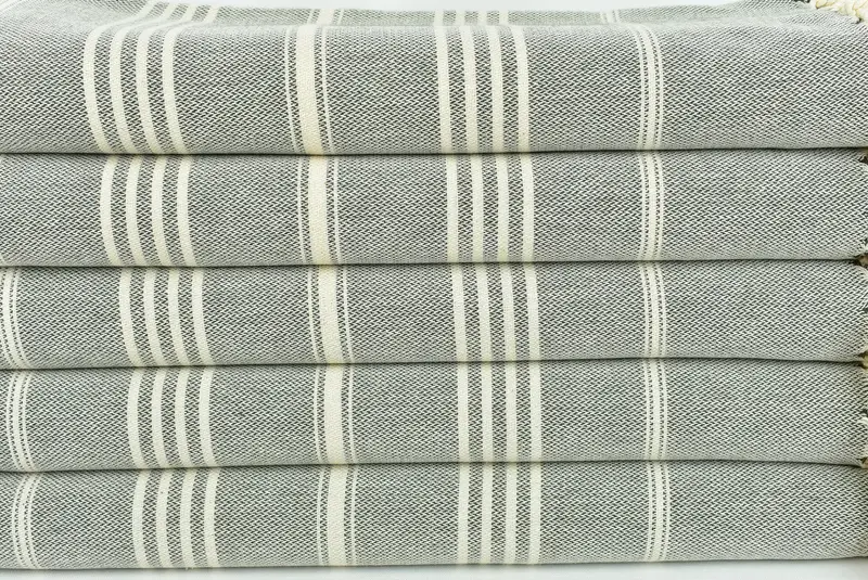Summer Towel, 68x40 Cotton Striped Towel, Bridal Shower Gift, Custom Wedding Gifts, Merry Christmas Gifts, Beach Towel Monogram, Large Turkish Towel - 2