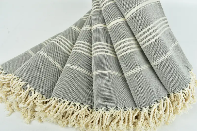 Summer Towel, 68x40 Cotton Striped Towel, Bridal Shower Gift, Custom Wedding Gifts, Merry Christmas Gifts, Beach Towel Monogram, Large Turkish Towel - 4