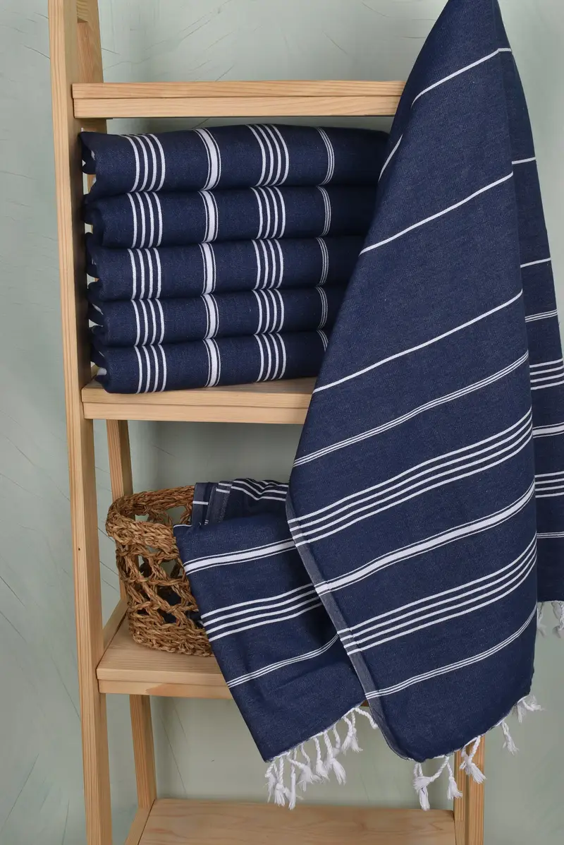 Bulk Order Towel, Beach Theme Wedding Gift, Custom Gift, Peshtemal, 70x40 Cotton Striped Towel, Monogrammed Beach Towel, Turkish bath towel - 3