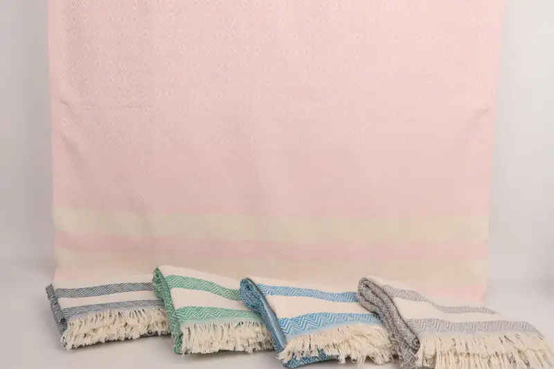 Unique Wedding Gift, Large Turkish Towel, Quick-dry peshtemal, Beach Towel Gift, 70x40 Cotton Diamond Towel, Bachelorette Favor, Beach Wedding Favor - 8
