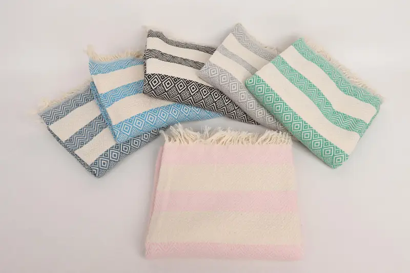 Unique Wedding Gift, Large Turkish Towel, Quick-dry peshtemal, Beach Towel Gift, 70x40 Cotton Diamond Towel, Bachelorette Favor, Beach Wedding Favor - 3
