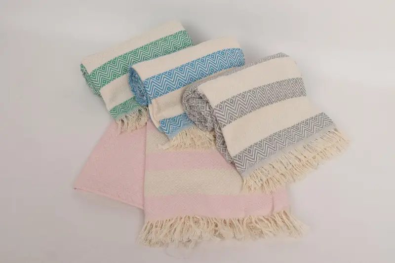 Unique Wedding Gift, Large Turkish Towel, Quick-dry peshtemal, Beach Towel Gift, 70x40 Cotton Diamond Towel, Bachelorette Favor, Beach Wedding Favor - 5