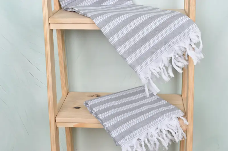 Quick-dry peshtemal, Sand-resistant towel, Bachelor Gift, Peshtemal Towel, 70x40 Cotton Striped Towel, Personalized Beach Towel, Custom Towel Beach - 5