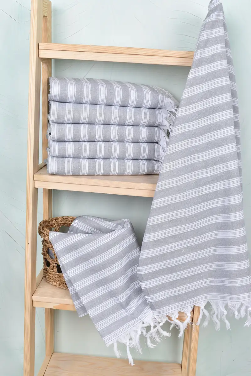 Quick-dry peshtemal, Sand-resistant towel, Bachelor Gift, Peshtemal Towel, 70x40 Cotton Striped Towel, Personalized Beach Towel, Custom Towel Beach - 3