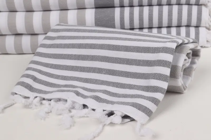 Travel towel, Custom Towel, Absorbent Turkish peshtemal towel for beach use, Personalized Gift For Her, Custom Gift, 68x36 Cotton Striped Towel - 4