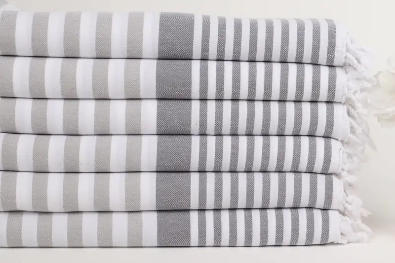 Travel towel, Custom Towel, Absorbent Turkish peshtemal towel for beach use, Personalized Gift For Her, Custom Gift, 68x36 Cotton Striped Towel - 3
