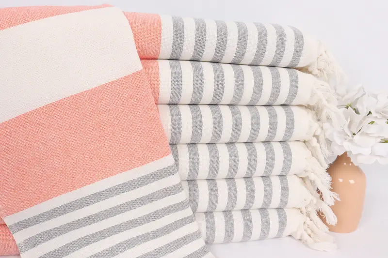 Monogram Hand Towel, Beach Wedding Favor, Gifts For Him, 36x18 Cotton Striped Terry Towel, Embroidery Towels, Kitchen Towel, Personalized Hand Towel - 1