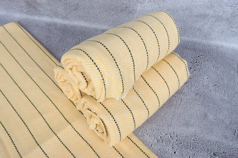 Custom Towel, Organic Cotton Towel, Anniversary Gift For Her, 68x38 Cotton Diamond Towel, Beach Theme Wedding Gift, Turkish hand towel, Custom Gift - 7
