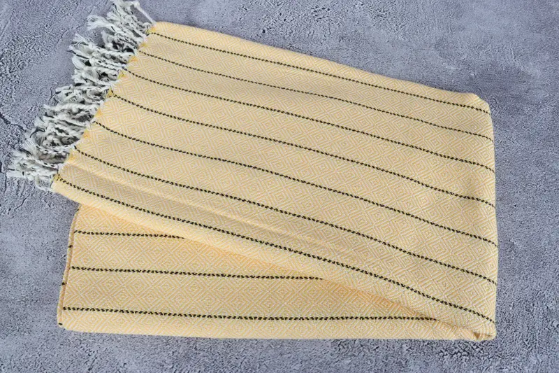 Custom Towel, Organic Cotton Towel, Anniversary Gift For Her, 68x38 Cotton Diamond Towel, Beach Theme Wedding Gift, Turkish hand towel, Custom Gift - 6