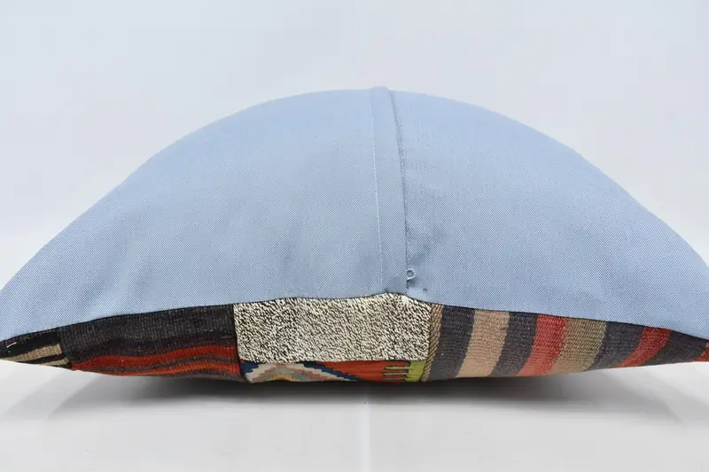 Turkish Pillow, Pillow, Chair Pillow, Chair Pillow Case, 28x28 Brown Cushion Cover, Handmade Kilim Cushion, Kilim Cushion Sham, Ikat Pillow Sham - 5