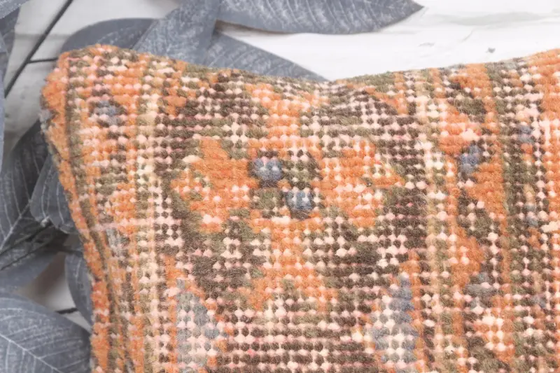 Cozy Throw Pillow Sham, 12x12 Orange Pillow Case, Cushion Cover, Antique Pillows, Wholesale Pillow Cover, Boho Pillow Sham Cover, Home Decor Pillow - 2