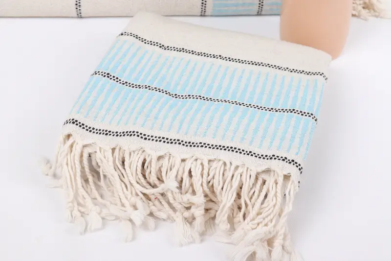 Gift Towel, 70x40 Linen Striped Towel, Oversized Beach Towel, Personalized Bridesmaid Gift, Lightweight Turkish towel, Bachelorette Party Gift - 5