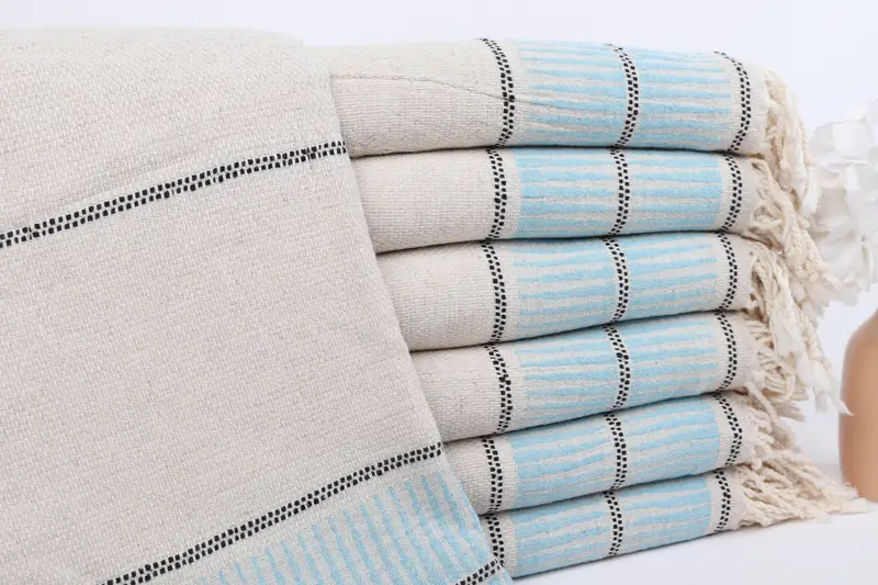 Gift Towel, 70x40 Linen Striped Towel, Oversized Beach Towel, Personalized Bridesmaid Gift, Lightweight Turkish towel, Bachelorette Party Gift - 1