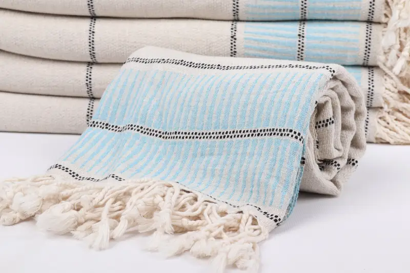 Gift Towel, 70x40 Linen Striped Towel, Oversized Beach Towel, Personalized Bridesmaid Gift, Lightweight Turkish towel, Bachelorette Party Gift - 4