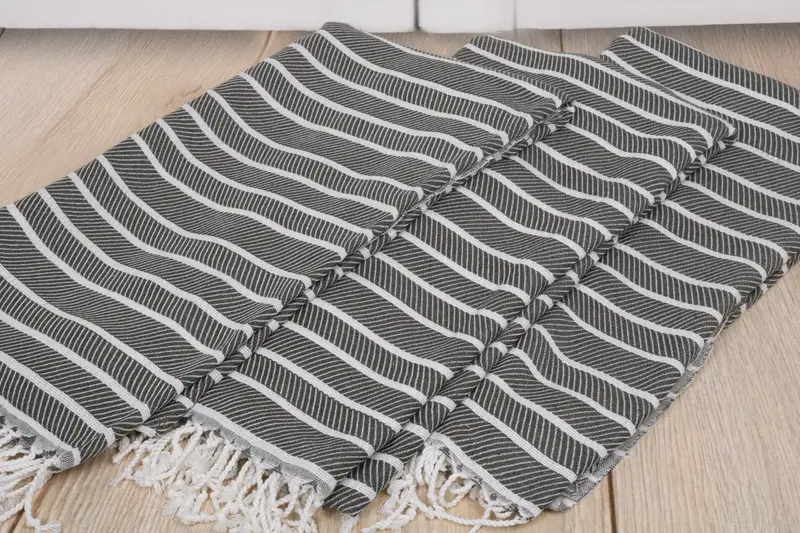 Welcome Wedding Gift, Gym Towel, 70x40 Bamboo Herringbone Towel, Bridesmaid Gift, Organic Cotton Towel, Monogram Beach Towel, Quick-dry towel - 6