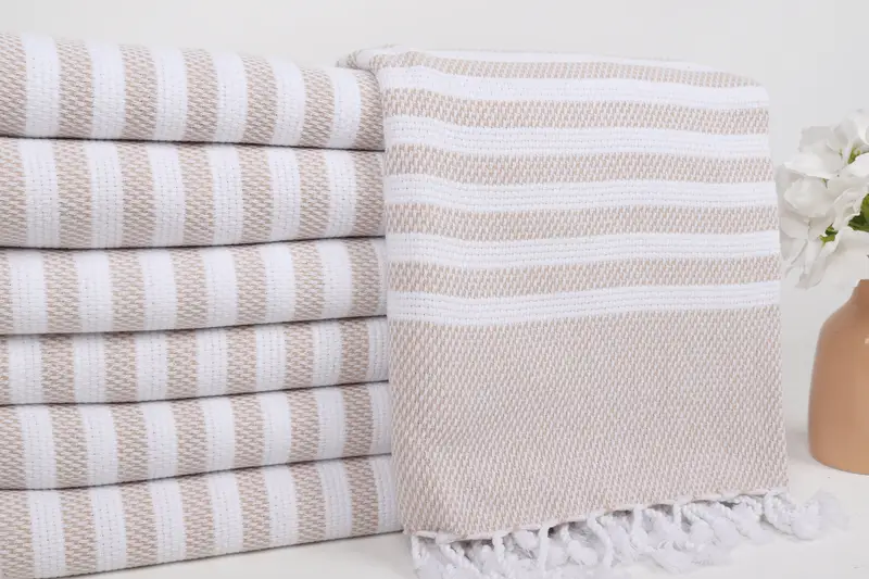 Summer Towel, Custom Wedding Gifts, Large Turkish Towel, Valentines Day Gift For Him, Scarf Towel, 68x40 Cotton Striped Towel, Organic Turkish towel - 2