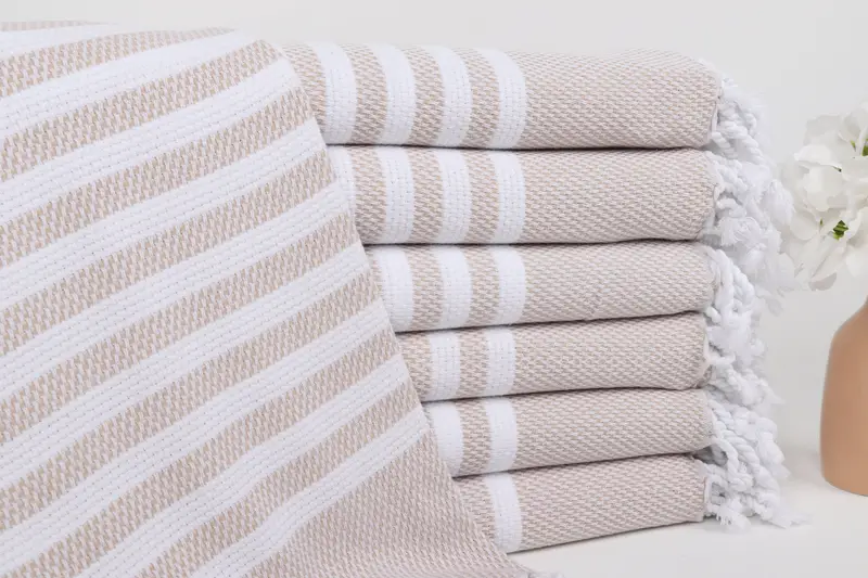 Summer Towel, Custom Wedding Gifts, Large Turkish Towel, Valentines Day Gift For Him, Scarf Towel, 68x40 Cotton Striped Towel, Organic Turkish towel - 1