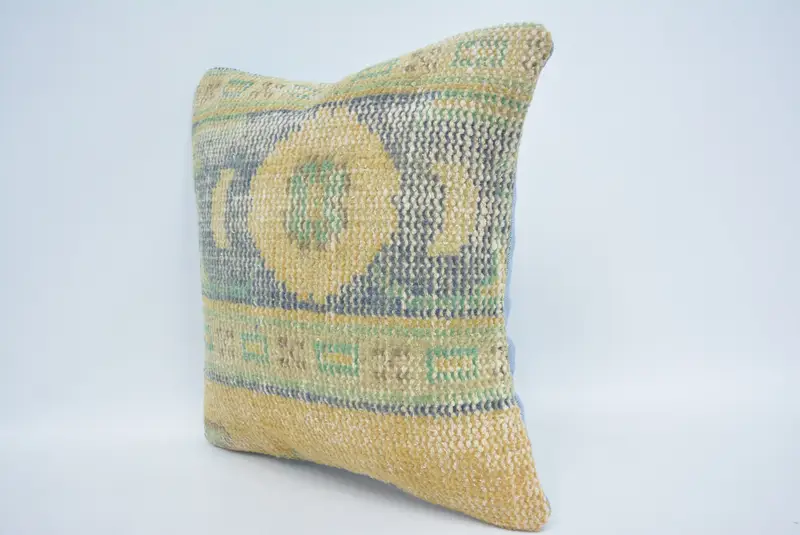 Kilim Pillow Cover, Accent Pillow, Handwoven Pillow Cover Pillow, Cushion, 14x14 Orange Pillow Case, Boho Pillow, Tribal Pillow Case, Kilim Pillow - 4
