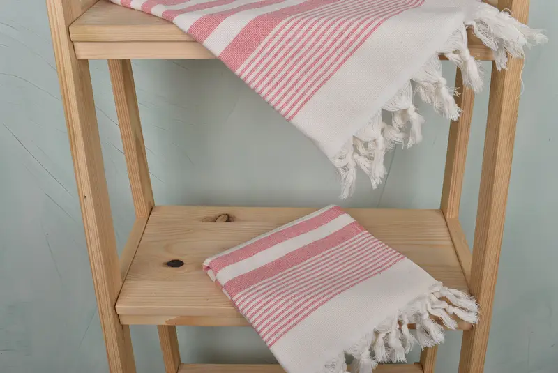 Merry Christmas Gifts, Bridal Shower Favors, Wedding Favors, 36x18 Cotton Striped Terry Towel, Spa Towel, Turkish Hand Towel, Small Bath Towels - 5