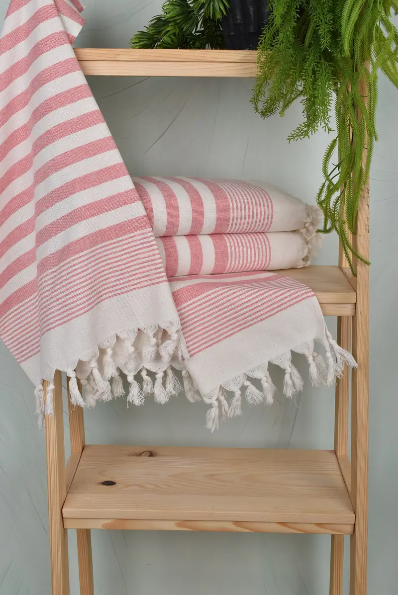 Merry Christmas Gifts, Bridal Shower Favors, Wedding Favors, 36x18 Cotton Striped Terry Towel, Spa Towel, Turkish Hand Towel, Small Bath Towels - 6