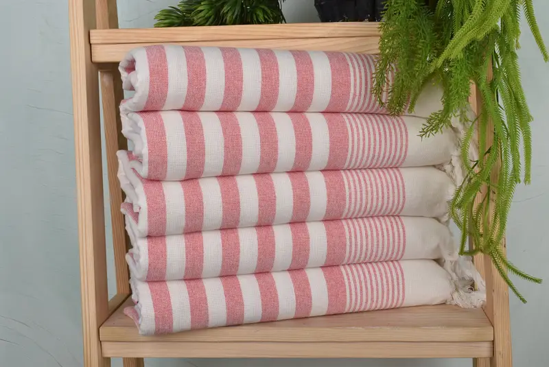 Merry Christmas Gifts, Bridal Shower Favors, Wedding Favors, 36x18 Cotton Striped Terry Towel, Spa Towel, Turkish Hand Towel, Small Bath Towels - 1