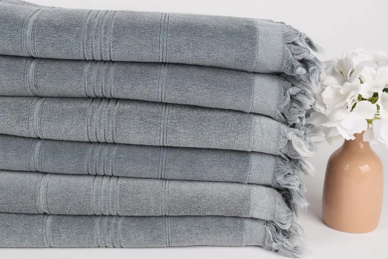 Absorbent towel, Sand-resistant towel, 70x36 Cotton Striped Terry Towel, Lightweight towel, Thin and lightweight Turkish peshtemal, Gift For Bride - 3