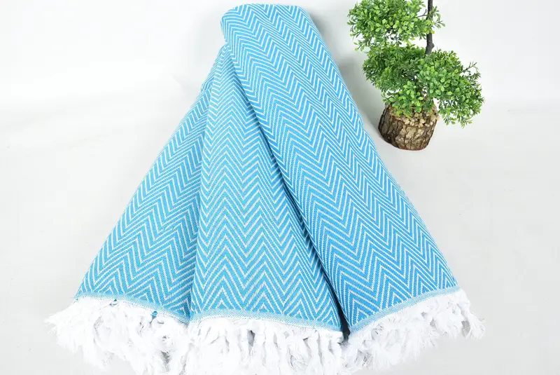 96x80 Cotton Chevron Towel, Throw Blanket, Bachelor Party Favors, Turkish Towel Beach Blanket, Bachelorette Party Favors, Personalized Gifts - 4