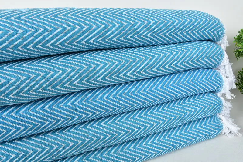 96x80 Cotton Chevron Towel, Throw Blanket, Bachelor Party Favors, Turkish Towel Beach Blanket, Bachelorette Party Favors, Personalized Gifts - 3