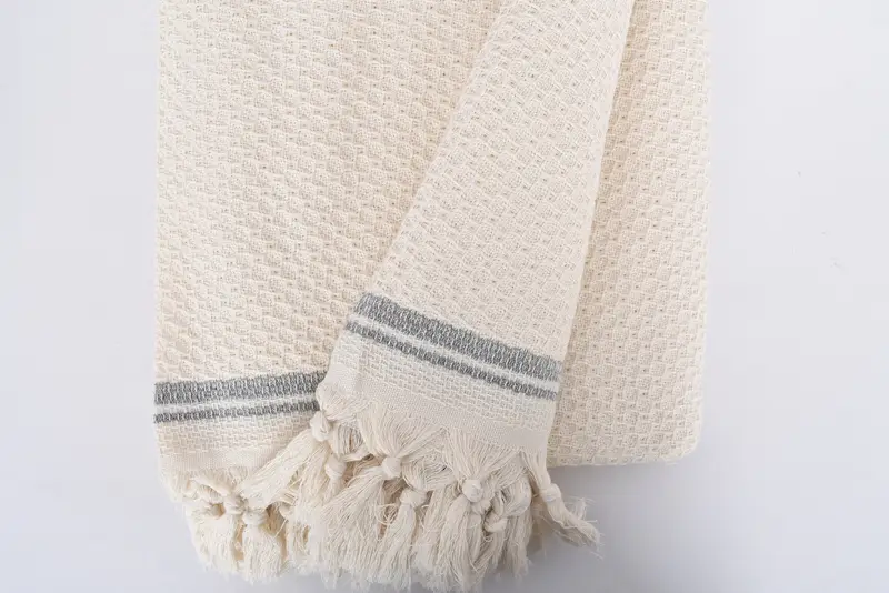 Gift For Her, Personalized Blanket, Bridal Shower Gift, 94x92 Cotton Striped Towel, Aesthetic Blanket, Organic Beach Blanket, Throw Blanket Couch - 8