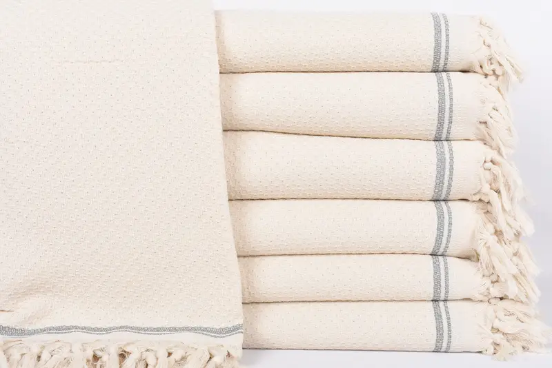 Gift For Her, Personalized Blanket, Bridal Shower Gift, 94x92 Cotton Striped Towel, Aesthetic Blanket, Organic Beach Blanket, Throw Blanket Couch - 1