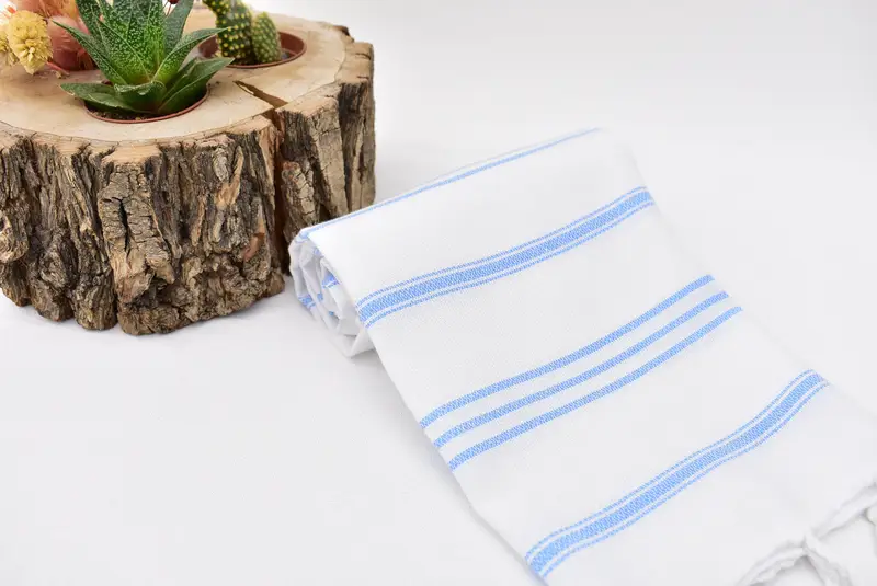 Holiday Towel, Bathroom Hand Towel, Monogrammed Hand Towel, Personalized Gift, Bathroom Towels, 40x24 Cotton Striped Towel, Wedding Anniversary Gift - 8