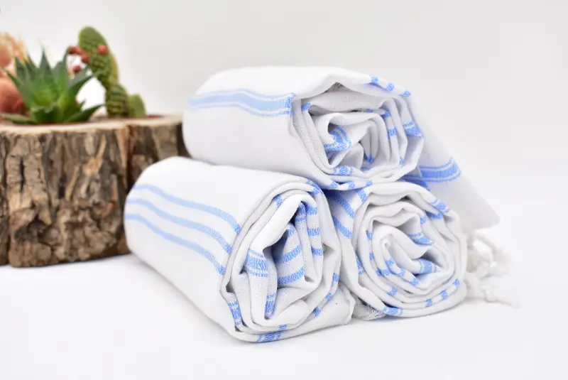 Holiday Towel, Bathroom Hand Towel, Monogrammed Hand Towel, Personalized Gift, Bathroom Towels, 40x24 Cotton Striped Towel, Wedding Anniversary Gift - 7