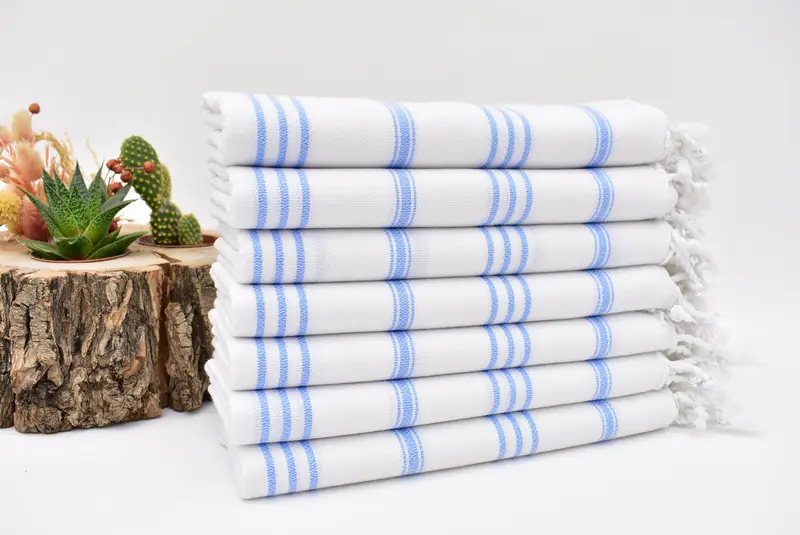 Holiday Towel, Bathroom Hand Towel, Monogrammed Hand Towel, Personalized Gift, Bathroom Towels, 40x24 Cotton Striped Towel, Wedding Anniversary Gift - 2