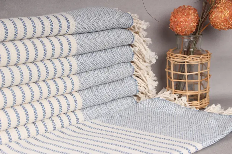 Beach Size Towel, Bridal Party Gifts, Turkish hand towel, Bachelorette Party Gifts Bridesmaids, 76x40 Cotton Striped Towel, Bridesmaid Gift Towel - 1