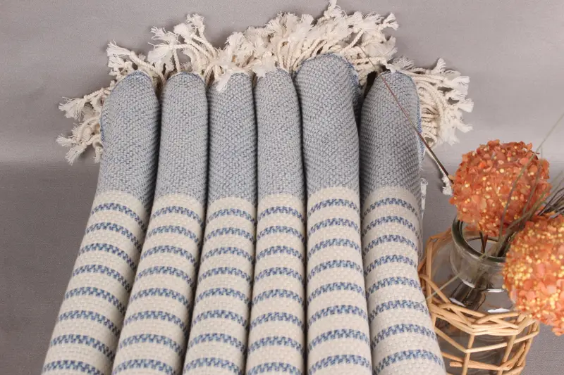 Beach Size Towel, Bridal Party Gifts, Turkish hand towel, Bachelorette Party Gifts Bridesmaids, 76x40 Cotton Striped Towel, Bridesmaid Gift Towel - 3