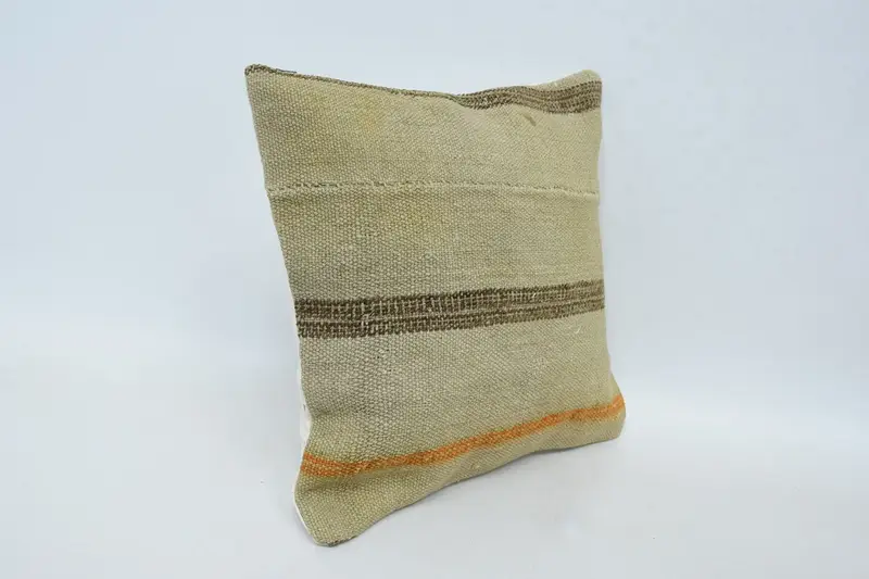 Außenterrassenkissen, 12x12 Beige Kissen, Vintage -Kissen, Boho -Kissenschein -Abdeckung, osmanische Kissenabdeckung, Kissen, Kissen für Couch - 3