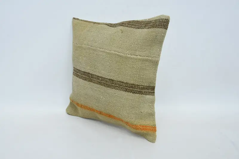 Außenterrassenkissen, 12x12 Beige Kissen, Vintage -Kissen, Boho -Kissenschein -Abdeckung, osmanische Kissenabdeckung, Kissen, Kissen für Couch - 4