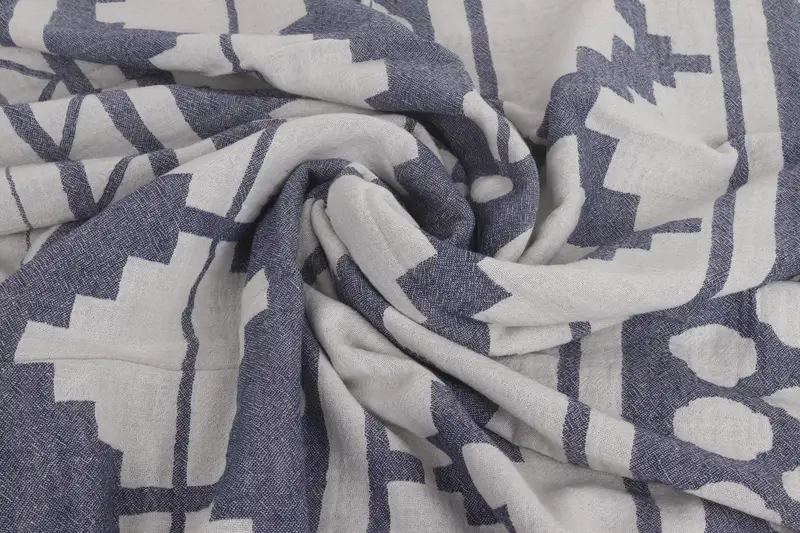 70x36 Cotton Geometric Towel, Quick-dry peshtemal, Soft and absorbent Turkish towel, Personalize Gift, Sand-free towel, Turkish bath towel - 5