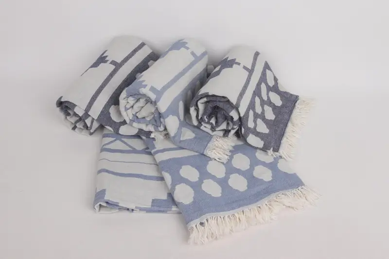 70x36 Cotton Geometric Towel, Quick-dry peshtemal, Soft and absorbent Turkish towel, Personalize Gift, Sand-free towel, Turkish bath towel - 3