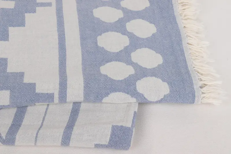 70x36 Cotton Geometric Towel, Quick-dry peshtemal, Soft and absorbent Turkish towel, Personalize Gift, Sand-free towel, Turkish bath towel - 6